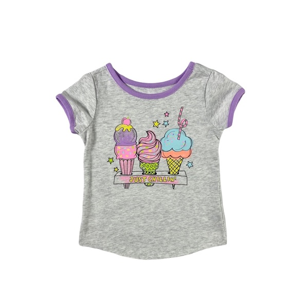 Grey Heather Just Chillin Ice Cream Toddler Shirt - Picture 1 of 7